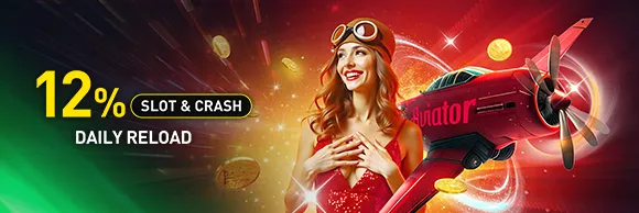 12% Daily Deposit Bonus on Slot & Crash Game